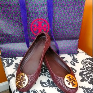 Tory Burch Quilted Minnie Flats, Size 7.5